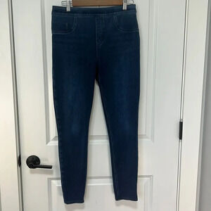 Spanx Women’s Pull On Skinny Blue Jeans size Large